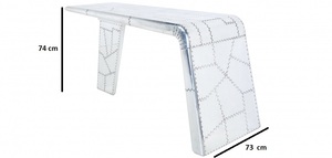 Escritorio de oficina de Aviador moderno, muebles de aluminio a medida - Product Image 4