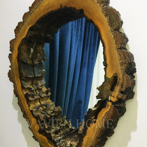Traditional Ethnic Natural <b>Log</b> Wall Mirror - Product Image 1