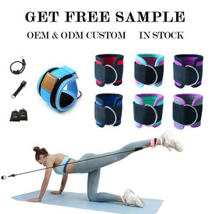 <b>Weight</b> Lifting Resistance bands Ring Padded <b>Ankle</b> Straps Door Anchor Set Exercise Adjustable - Product Image 6