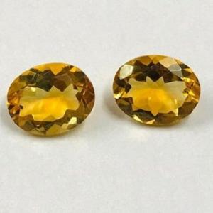Piedra de citrino natural de 8mm y 10mm, corte facetado ovalado, piedra preciosa suelta calibrada, fabricante, comprar en línea, precio al por mayor del proveedor - Product Image 1