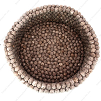 Maison pour chat Samyak 100% laine mérinos rayée, écologique, avec balles en feutre pour un repos confortable, aucun assemblage requis