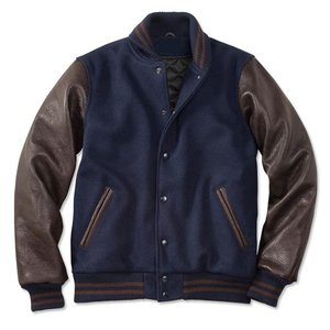Chaqueta con cuello levantado y letras para hombre, de calidad superior, logotipo personalizado, de talla grande, transpirable y lavado, de punto de piel de oveja para invierno - Product Image 6