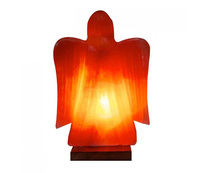 Lampe de sel de l'Himalaya en forme d'ange bio, écologique, décoration d'intérieur, technique de sculpture, artisanat naturel, rose Alam
