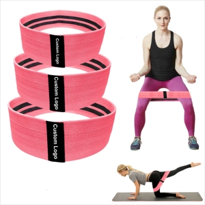 Conjunto de accesorios para ejercicio físico, cinturón de yoga elástico de algodón de alta resistencia, juego de bandas de resistencia circulares de cadera - Product Image 1