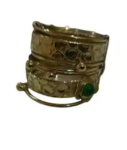 Дизайнерские латунные кольца ювелирные изделия костюм имитация искусственной индийский ручной работы ремесла Ювелирные изделия RG-WA0087
