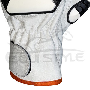 Gants d'impact blancs Gants mécaniques en cuir de sécurité en cuir de vachette de haute qualité Quantité en vrac en gros Gants anti-coupure résistants aux TPR - Product Image 6