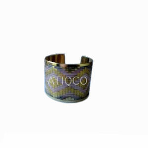 Brazalete de moda de gama alta tallado a mano, brazalete tejido de metal de latón, joyería - Product Image 1