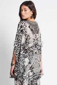 El último diseñado con la mano adorno de cristal de trabajo de leopardo de impresión digital de las mujeres blusa tops - Product Image 2