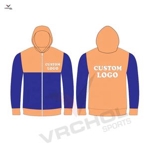 Sweat à capuche en polaire anti-rétrécissement et anti-rides personnalisé avec méthode de tissage tricoté au design brodé - Product Image 2