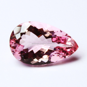 มอร์แกไนท์อัญมณีแบบหลวมสองสีลูกพีชสีชมพูแบบปรับขนาดตามต้องการ - Product Image 2