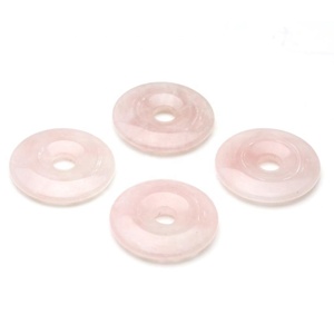 Donuts en pierre de quartz rose, pierre naturelle, cristal, pierres de guérison Reiki, donuts en agate, grossiste - Product Image 5