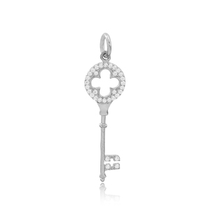 Colgante de corazón de piedra de circonita blanca delicada, joyería de plata de ley 925 turca hecha a mano, venta al por mayor - Product Image 5