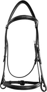 Brida anatómica de doma occidental personalizable con banda nasal de carreras de cuero acolchado suave y características de manivela - Product Image 6