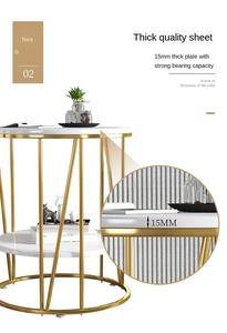 Mesa de Metal con mármol para centro de Hotel, muebles modernos de Color dorado para sala de estar - Product Image 2