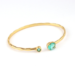 Pulsera de diseño de martillo de cuarzo para chicas, brazalete personalizado de diseño chapado en oro/plata - Product Image 5