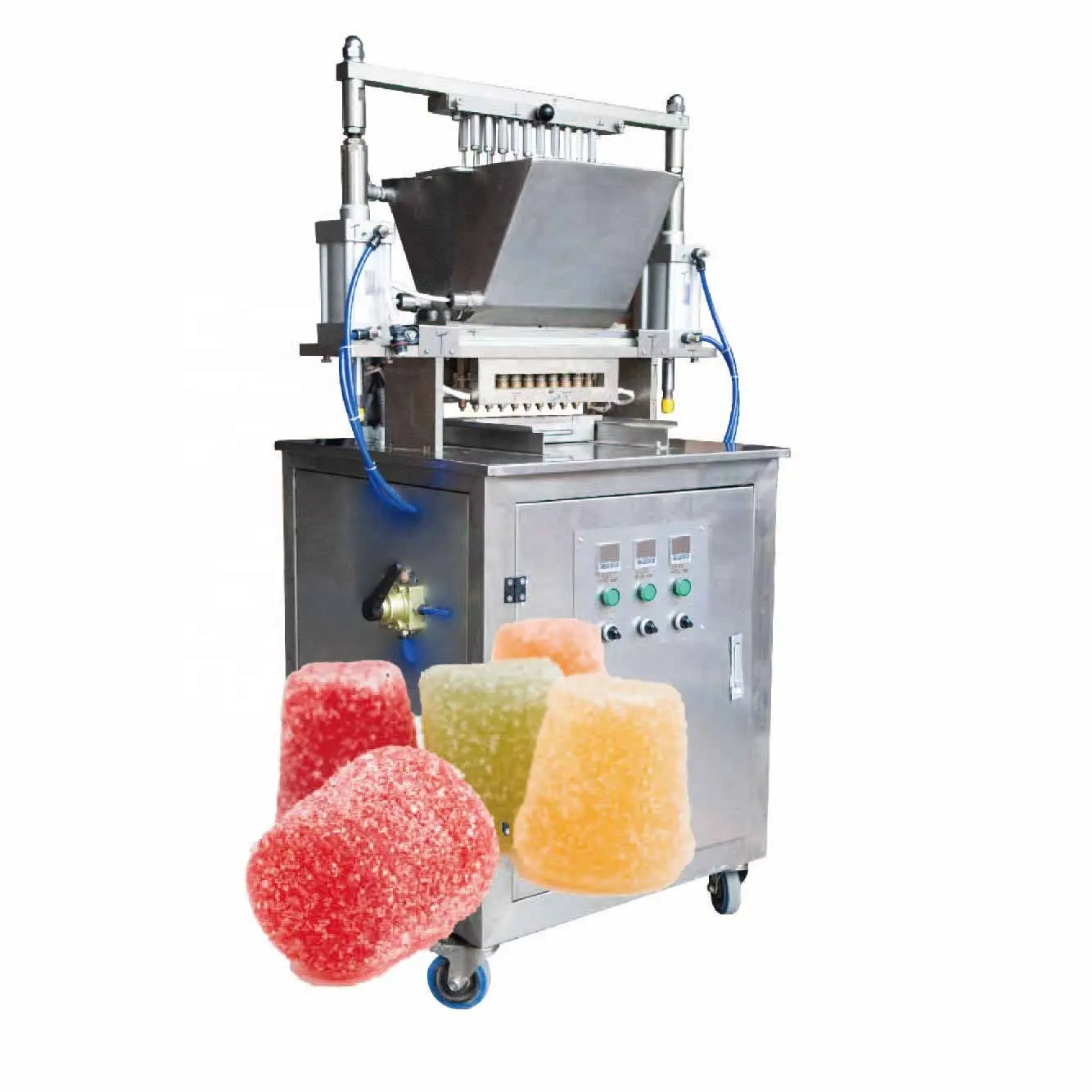 Máquina de fabricação de pirulito de gelatina comercial, pequena máquina de produção de doces