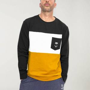 Jersey de bloque de lana de algodón de calidad Superior, sudadera con capucha de cuello redondo, Sudadera de punto bordado LARGO DE Terry francés de alta calidad - Product Image 5