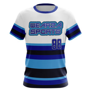 เสื้อเบสบอลแขนสั้นพิมพ์ซับลิเมชันเสื้อซอฟต์บอล100% โพลีเอสเตอร์เสื้อซอฟต์บอลพร้อมแขนอัด - Product Image 5