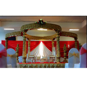 Mandap Dorado Inspirador para Bodas en Venta, Glamoroso Mandap para Ceremonia de Boda India, Increíble Mandap Dorado de FRP para Bodas en Chicago - Product Image 1