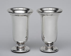 Vase en verre au mercure transparent, Vase en verre argenté, Vase décoratif - Product Image 4