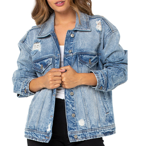 Veste en jean vintage pour femme, en Denim de haute qualité, personnalisée, à la mode - Product Image 4