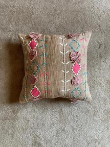 Indian Tufted Boho Decorative Handmade Cotton Mudcloth <b>Cushion</b> Cover 45X45 cm - Product Image 4