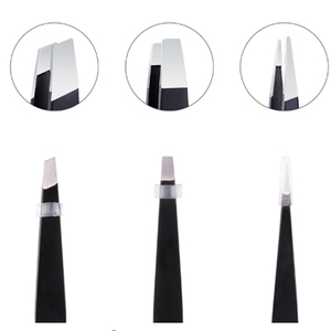 Pinzas de pestañas de acero inoxidable personalizadas, alta calidad, para maquillaje, pinzas para cejas - Product Image 5