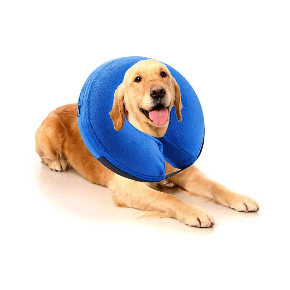 Собака после операции защитный надувной воротник из ПВХ мягкий ошейник для домашних животных