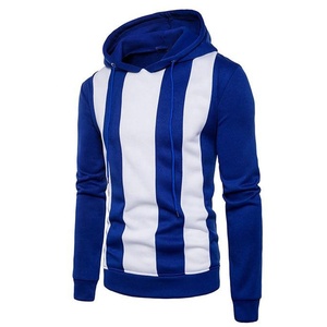 Sudadera con capucha para hombre, talla grande, estilo urbano, con rayas, de forro polar, con bloques de color y gráficos. - Product Image 3