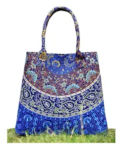 Mandala cotton tapestry hobo handbag Indian Mandala purse Handmade tote bag girls shopper bag Handle bag women fashion