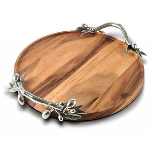 Plateaux de service en bois personnalisés, fournitures d'hôtel et de mariage, plateaux élégants, bac en bois naturel sculpté à la main, bon marché, 12 pièces - Product Image 6