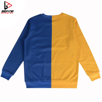 Personnalisé en gros 100% coton mercerisé pull de créateur tricot col rond classique thermique couleur bloc sweat pour hommes 2024