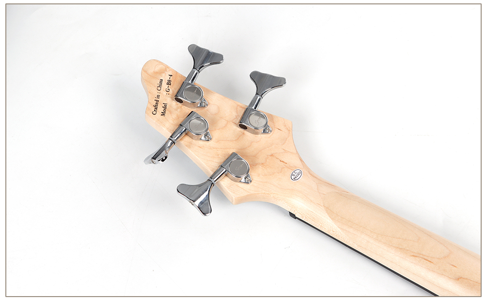 Maple 4-Strings Electric Bass Guitar with OEM Service