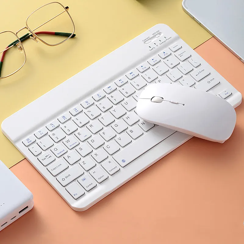 Sıcak satış Mini kablosuz bluetooth klavye Mouse Combos dizüstü Tablet Smartphone klavye fare Ipad Android için Set