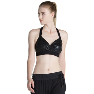Premium Women's Strapless Deep V-<b>Neck</b> Sports Bra with Removable <b>Pads</b> Custom OEM High Support Gym Yoga Running Activewear - Product Image 4