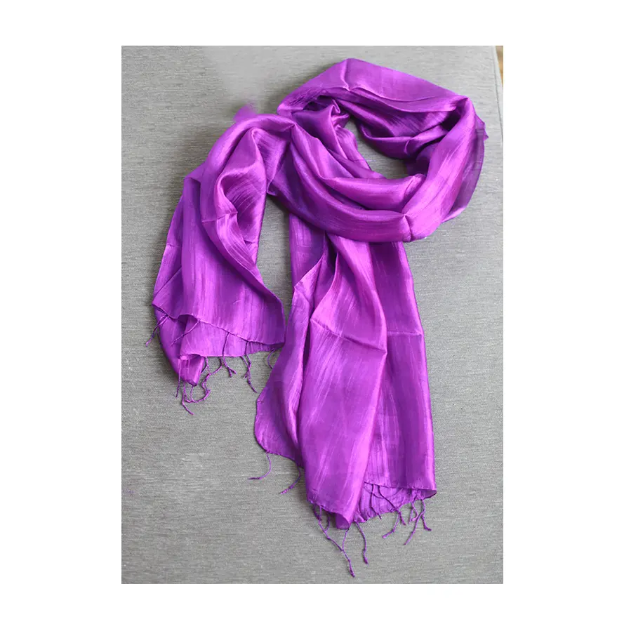 Silk scarf handmade from vietnam high quality Vietnamese Silk Scarf 100% natural no chemical made by hand 99 Gold Data