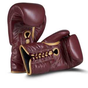Vente en gros de gants de boxe professionnels en cuir véritable, de haute qualité, faits sur mesure, de poinçonnage, d'entraînement, de dentelle réglables, nouvelle collection 2022 - Product Image 2
