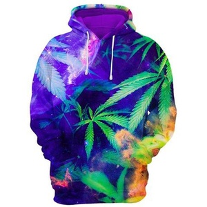 American SIZE Neon Glow Tropics Sudadera con capucha de impresión de sublimación 3D de alta calidad - Product Image 3