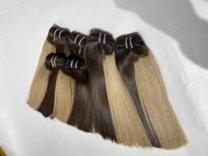 Michair ผมมนุษย์ผมเวียดนามเครื่องมัดผมแบบสานคู่โครงตรงเปียโน - Product Image 4