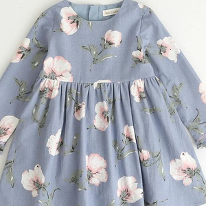 Vestido elegante de algodón con estampado de bebé, personalizable en tamaño y color para el verano de 2021 para bebés - Product Image 1