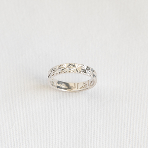 Bague musulmane élégante en argent Sterling 925, rhodillon, avec lettre, pour femmes, bijou avec gravure - Product Image 2