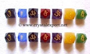 Wholesale 7 Chakra Carved Agate Gemstone Eggs <b>Set</b> Natural <b>Crystal</b> Crafts Souvenir Engraved Feng Shui Reiki - Product Image 3