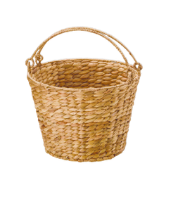 Cesta de almacenamiento de jacinto de agua natural hecha en Vietnam, cesta de tela hecha a mano colorida con asa para ropa y plantas - Product Image 4