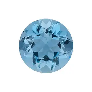 10毫米圆形明亮切割天然海蓝宝石 “批发工厂价格高品质多面松散宝石” | 天然海蓝宝石