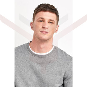 เสื้อสเวตเตอร์คอกลมของผู้ชาย,เสื้อสเวตเชิ้ตผ้าฝ้ายไม่มียี่ห้อมีฮู้ดโลโก้ที่กำหนดเอง - Product Image 3