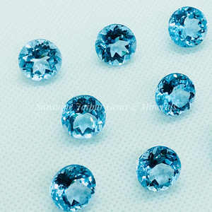 พลอยเทียมสีฟ้าทรงหลวมขนาด17มม. เจียระไนตามธรรมชาติ - Product Image 5