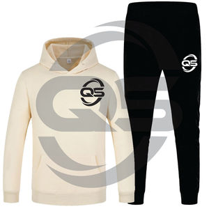 Conjunto de chándal unisex para correr con logotipo personalizado, venta al por mayor, trajes para correr en blanco de invierno para hombres y mujeres - Product Image 5