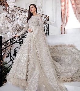 ATIYA LIBAS elegante indio/paquistaní Lehenga Choli vestido largo hasta el suelo para boda pesado Zardozi bordado acetato - Product Image 2