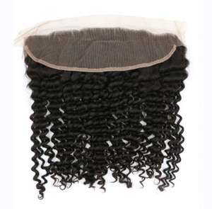 Vente en gros Perruques frontales frisées 100% cheveux humains Queues de cheval Clip In Set Fermeture 6x6 Brésilien Cuticule Extensions de cheveux intacts - Product Image 1