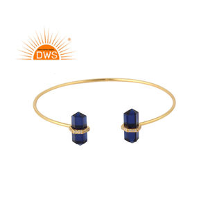 กำไลข้อมือประดับพลอยคอรันดัมธรรมชาติและเพชร CZ รุ่นฮิตปี 2026 สำหรับผู้หญิง จากผู้ผลิตเครื่องประดับ - Product Image 1